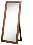 Massivmoebel24 Standspiegel, Dunkelbraun, Holz, Rechteckig, 75x175x3 cm, Spiegel,