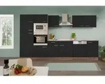 Respekta K&uuml;chenblock K&uuml;chenzeile, Schwarz, Eiche, Holzwerkstoff, 1 Schublade(n),1