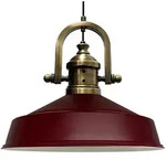 Bamyum Pendelleuchte, Dunkelrot, Metall, 40x30 cm, Lampen & Leuchten,