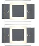 Led, Silber, Glas, 10x5x15 cm, Lampen & Leuchten, LED Beleuchtung, LED-Wandleuchten