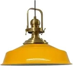 Bamyum Pendelleuchte, Gelb, Metall, Vintage, Rund,Rund, 41x38 cm, Lampen &...