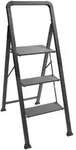 Spirella Klapptrittleiter, Schwarz, Metall, 62x108x42.5 cm, standsicher, rutschfester