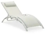 Idimex Gartenliege, Creme, Metall, Textil, Mode, 179x88x64 cm, Gartenm&ouml;bel,