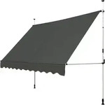 Costway Klemmmarkise, Grau, Metall, 350x300x120 cm, Sonnen- & Sichtschutz,...