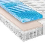 Novel Taschenfederkernmatratze, Wei&szlig;, Textil, H3, F&uuml;llung: Polyester, 100x200 cm,
