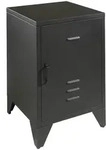 Vipack Nachtschrank, Schwarz, Metall, 40x60x40 cm, Schlafzimmer, Nachttische