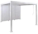 MCW Pergola, Wei&szlig;, Metall, 302x235x302 cm, Sonnen- & Sichtschutz, Pavillons &