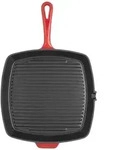ELO Grillpfanne Gusseisen, Kirschrot, Metall, 28x28 cm, backofengeeignet,