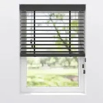 Jalousie Venetian, Schwarz, Holz, Bambus, Holzoptik, 80x240 cm, L&auml;nge...