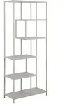 Mid.you Regal Seaford, Grau, Metall, Holzwerkstoff, 5 F&auml;cher, 77x185x35 cm,