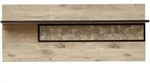 Livetastic Wandboard, Schwarz, Eiche, Holzwerkstoff, Mosaik, 160x64x24 cm, Made in