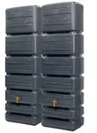 4rain Wandtank-Set, Graphit, Kunststoff, 700 L, 130x184x39 cm, Gartenzubeh&ouml;r,
