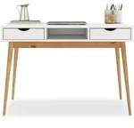 Idimex Schreibtisch, Wei&szlig;, Eiche, Holz, Holz, Kiefer, Mode, Rechteckig,...