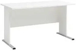 Mid.you Schreibtisch, Wei&szlig;, Holzwerkstoff, rechteckig, Wange, Kufe, 65x74.2x140 cm,