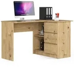 Akord Eckschreibtisch, Eiche Artisan, Holzwerkstoff, Nachbildung, Holz Optik, 2