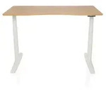 Mid.you Schreibtisch, Eiche, Holzwerkstoff, rechteckig, 70x73 - 118x140 cm,