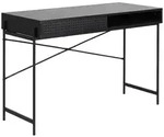 Schreibtisch, Schwarz, Metall, Holzwerkstoff, 50x75x110 cm, Reach,...