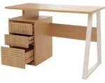 MCW Schreibtisch, Beige, Holz, 118x77x58 cm, Arbeitszimmer, Schreibtische,