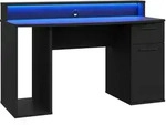 Mirjan24 Gaming, Schwarz, Holzwerkstoff, 1 Schubladen, Rechteckig,Rechteckig,