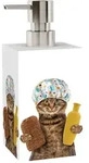 Sanilo Seifenspender, Braun, Kunststoff, 8x16x8 cm, Badaccessoires,