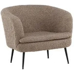 Livetastic Sessel, Schwarz, Hellbraun, Metall, Textil, 81x75x80 cm, Wohnzimmer,
