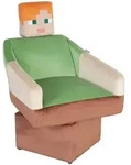 Minecraft Gamingsessel, Gr&uuml;n, Mehrfarbig, Textil, Gaming, 69x96x75 cm, Sitzfl&auml;che