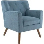 CLP Sessel, Blau, Holz, 72x80x74 cm, Wohnzimmer, Sessel, Polstersessel