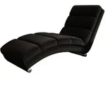 Mirjan24 Relaxliege, Schwarz Hochglanz, Holz, Rechteckig, 62x84x180 cm,...