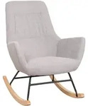 MCW Schaukelstuhl, Hellgrau, Holz, 67x92x85 cm, Wohnzimmer, Sessel,...