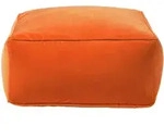 Homescapes Sitzpouf, Orange, Textil, Uni, Quadratisch, 60x27x60 cm, Oeko-Tex&reg;