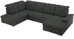 MKS Wohnlandschaft, Dunkelgrau, Metall, 6-Sitzer, U-Form, 204x89x323 cm,...