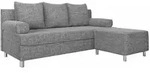 Mirjan24 Schlafsofa, Hellgrau, Kunststoff, 3-Sitzer, L-Form,Rechteckig, 192x80...