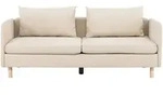 Livetastic 2-Sitzer-Sofa, Beige, Textil, Kautschukholz,Kautschukholz, F&uuml;llung: