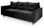 Masseno Bettsofa, Schwarz, Textil, 220x93x87 cm, Wohnzimmer, Sofas & Couches,