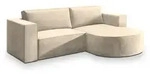 Masseno Ecksofa, Creme, Holz, 4-Sitzer, L-Form,L-Form, 263x174 cm, Wohnzimmer,...