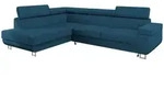Mirjan24 Ecksofa, Blau, Textil, links montierbar, L-Form,Rechteckig, 253x188 cm,