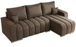 MKS Ecksofa, Braun, Textil, 3-Sitzer, L-Form,L-Form, 245x147 cm, Oeko-Tex&reg;,