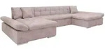 Mirjan24 Wohnlandschaften, Hellrosa, Textil, 7-Sitzer, U-Form,Rechteckig,...