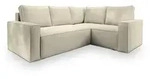 Masseno Ecksofa, Creme, Holz, 3-Sitzer, L-Form,L-Form, 230x158 cm, Wohnzimmer,...