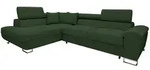 Mirjan24 Ecksofa, Gr&uuml;n, Textil, 6-Sitzer, Ottomane links,Rechteckig, 270x202...