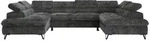 MKS Wohnlandschaft, Dunkelgrau, Metall, 6-Sitzer, U-Form, 346x76x208 cm,...