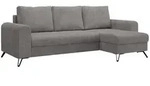 MKS Ecksofa, Hellgrau, Metall, 3-Sitzer, L-Form,L-Form, 242x140 cm, Oeko-Tex&reg;,