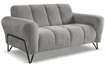 Beautysofa 2-Sitzer, Hellgrau, Metall, 160x83x98 cm, Wohnzimmer, Sofas &...
