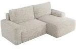 MKS Ecksofa, Creme, Textil, 3-Sitzer, L-Form,L-Form, 233x144 cm, Oeko-Tex&reg;,