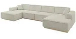 Altdecor Wohnlandschaft, Greige, Textil, 6-Sitzer, 386x80x165 cm, Wohnzimmer, Sofas &