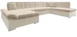Mirjan24 Ecksofa, Beige, Textil, 7-Sitzer, U-Form,Rechteckig, 345x76x205 cm,