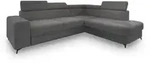 Masseno Ecksofa, Grau, Holz, 4-Sitzer, L-Form,L-Form, 253x190 cm, Wohnzimmer,...