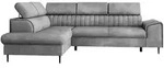 Mirjan24 Ecksofa, Greige, Metall, Kunststoff, 5-Sitzer, Ottomane links,L-Form,...
