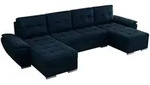 MKS Wohnlandschaft, Dunkelblau, Metall, 5-Sitzer, U-Form, 336x85x157 cm,...