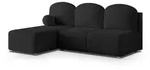 Masseno Ecksofa, Schwarz, Holz, 3-Sitzer, L-Form,L-Form, 200x143 cm, Wohnzimmer,